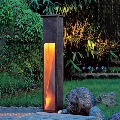 Moderne stil Corten stål pullert lys